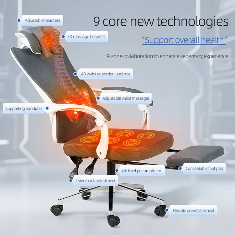 Slimme ergonomische kantoormassagestoel
